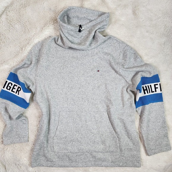 Tommy Hilfiger Other - Tommy Hilfiger Mens Gray Turtle Neck Wool Blend Sweater Spellout Size XL Soft